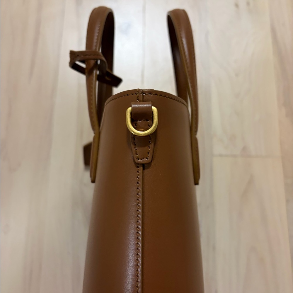 MINI TOY SHOPPING SAINT LAURENT IN BOX LEATHER (Fox color) - Picture 5 of 10